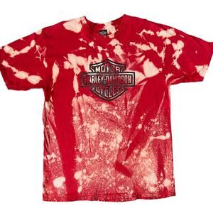 Harley Davidson Sheltons Bleached Puffed Graphic Tee